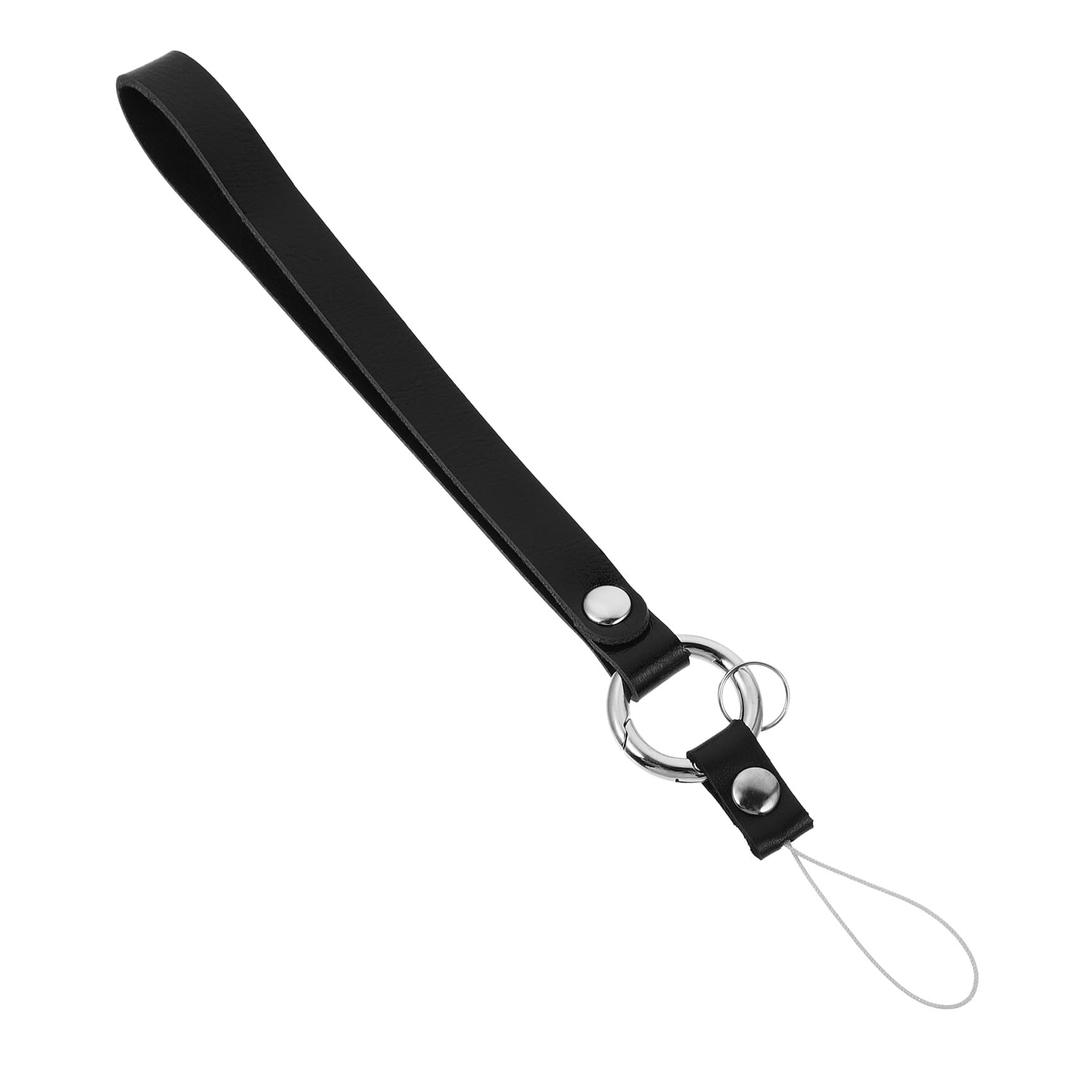 Handschlaufe aus Leder, Schwarz, 1 Stück, Leicht und Rutschfest
