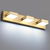 Vista 26 de SineRise - Lámpara LED para tocador de baño - Moderna lámpara regulable de acrílico con acabado blanco mate para iluminación de pared sobre