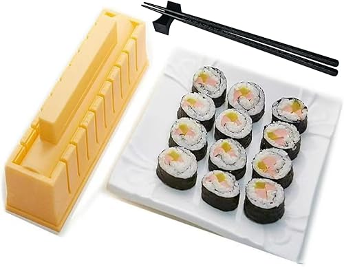 YUHE - Juego de moldes para hacer sushi, kit de fabricación de sushi fácil, edición premium (forma redonda)