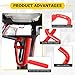 AUXMART Front Grab Handles Grab Bars for Jeep Wrangler 2007-2017 2/4 Door Solid Steel Red
