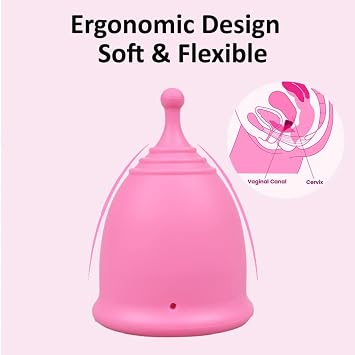 SHORDY Menstrual Cup Set - Small & Large Pink Kit for Changing Cycles