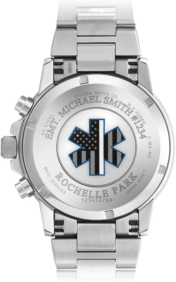 Citizen Men's Thin White Line™ Watch Chronograph 200M WR Eco Drive CA0296-55E EMT Medical Personnel