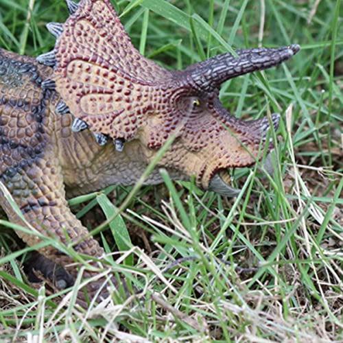 Adocarn Home Decor Cognitive Vivid Figures Children Model Adorn Collection Imitation Action Science Triceratops Adornment Simulation Kids Decor Dinosaurs-Shaped Plastic Prop Figure Educational Toys #TOP5