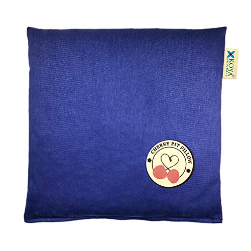KOYA Naturals Heating Pad Microwavable - Cherry Pit/Stone/Seed Pillow Heat Pack for Neck, Muscles, Joints, Stomach Pain, Menstrual Cramps - Warm Compress Wrap - Moist Heat Therapy (Ocean Blue)