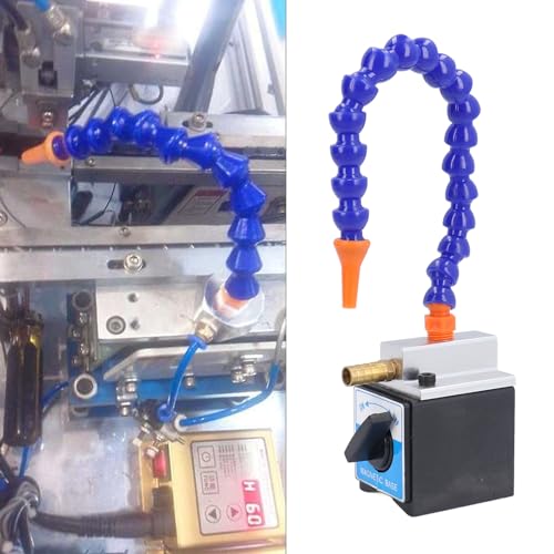 Kühlmittelschlauch Mit Magnetischer Basis 1/4 Zoll Einlass 1/2 Zoll Auslass 300 Mm Flexibles Kühlmittelrohr Mit Magnethalterung Für Werkzeugmaschinen Und CNC