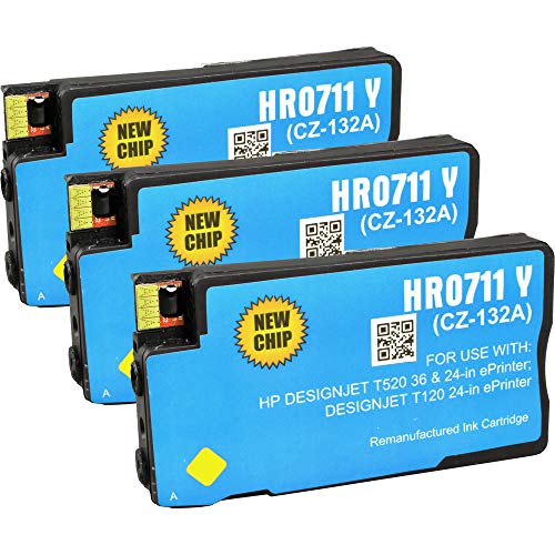 Preisvergleich Produktbild 3 Ampertec Tinten für HP CZ136A 711 Yellow