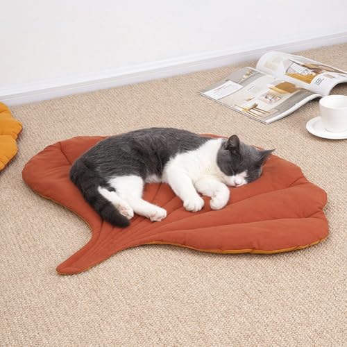 Coussin de lit pour chat chiot en forme de feuille protectrice - 6