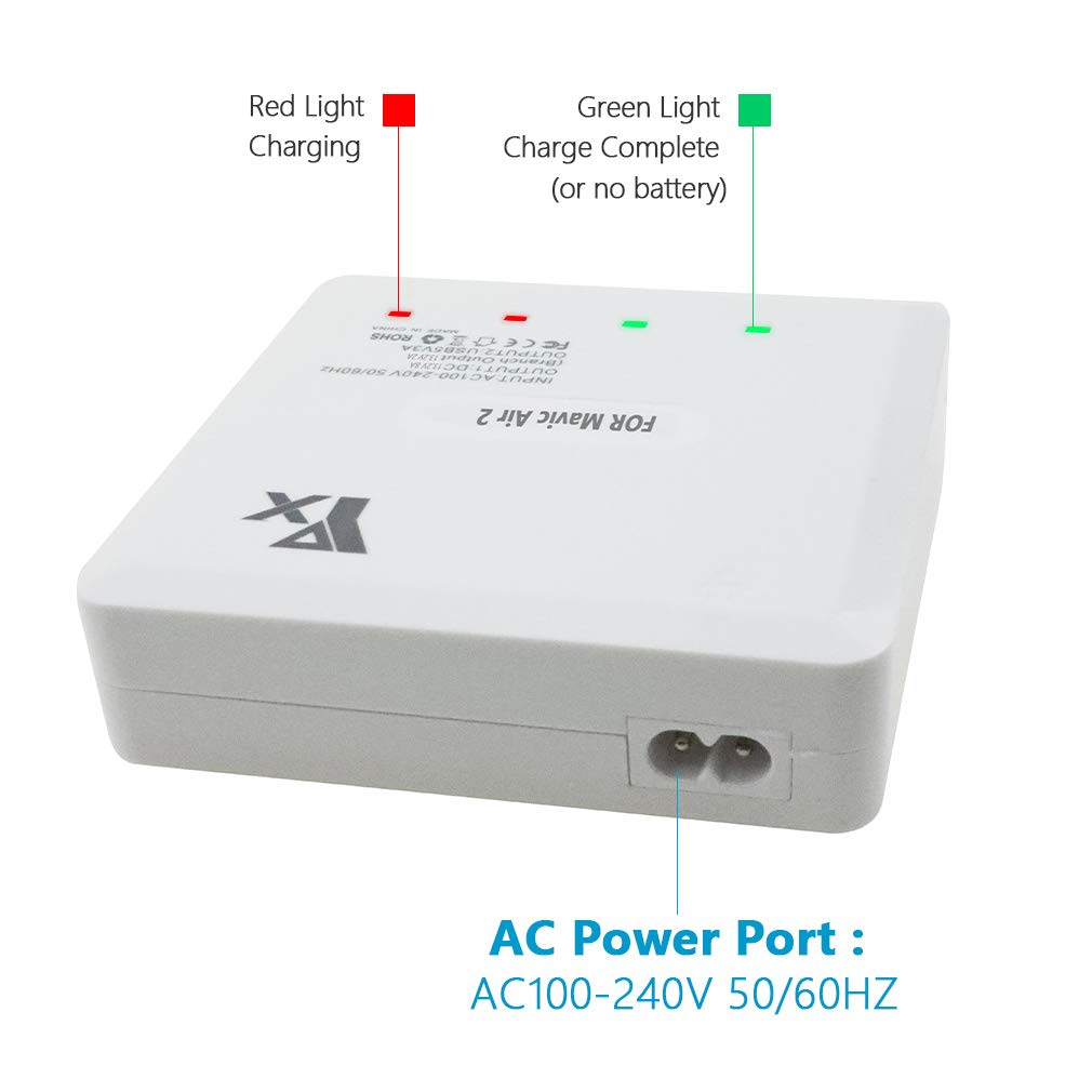 Taoke pour Mavic Air 2 / Air 2S Chargeur de Batterie Intelligent Chargeur de Batterie Multiple