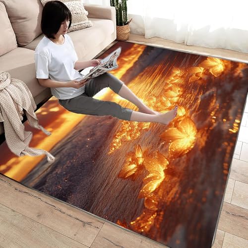 Tapis sol antidérapant coucher soleil 3D pour éviter les glissades