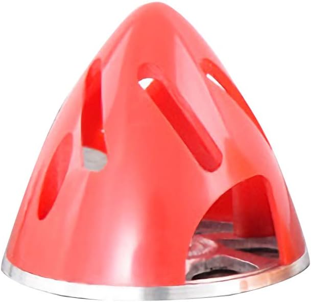 GEMFAN Aluminum Backplate Base Plastic Propeller Hold Hollow Spinner Oblique Bottom Version for Fixed Wing RC Plane Fairing (51mm,red)