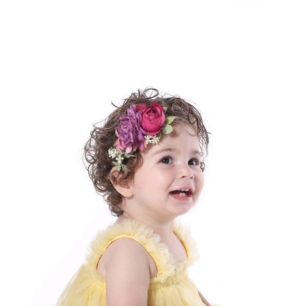 SOLUSTRE 6pcs flower children's headband red headband for baby girl baby flower headband flower hair bands for baby girl baby bows and headbands baby decor headgear newborn toddler fabric