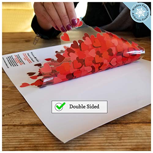 Valentines Day Decorations - Reusable Valentine Window Clings - Heart Of Hearts Double Sided Valentines Day Decor - Decal Cling Sticker Decoration For Glass Door And Windows - Medium #TOP2