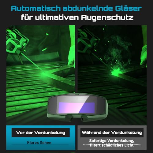 Seesii Handschweißgerät 220V, IGBT Inverter ARC Tragbare Schweißmaschine - 6 Stromstärkenverstellung, für 2,5-3,2 mm Elektroden, für Reparaturen, Professionelle Schweißprojekte (mit Schutzbrille)