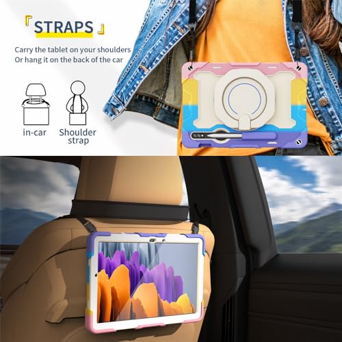 Coque béquille rotative Galaxy Tab S9 avec porte-stylet et sangle réglable - 7