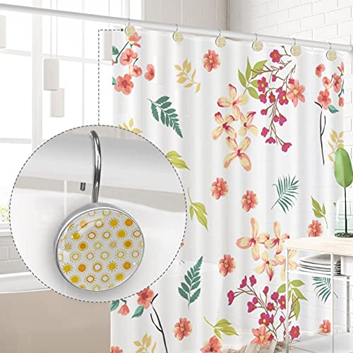 Crochets rideau de douche inox jaune soleil durables - 5