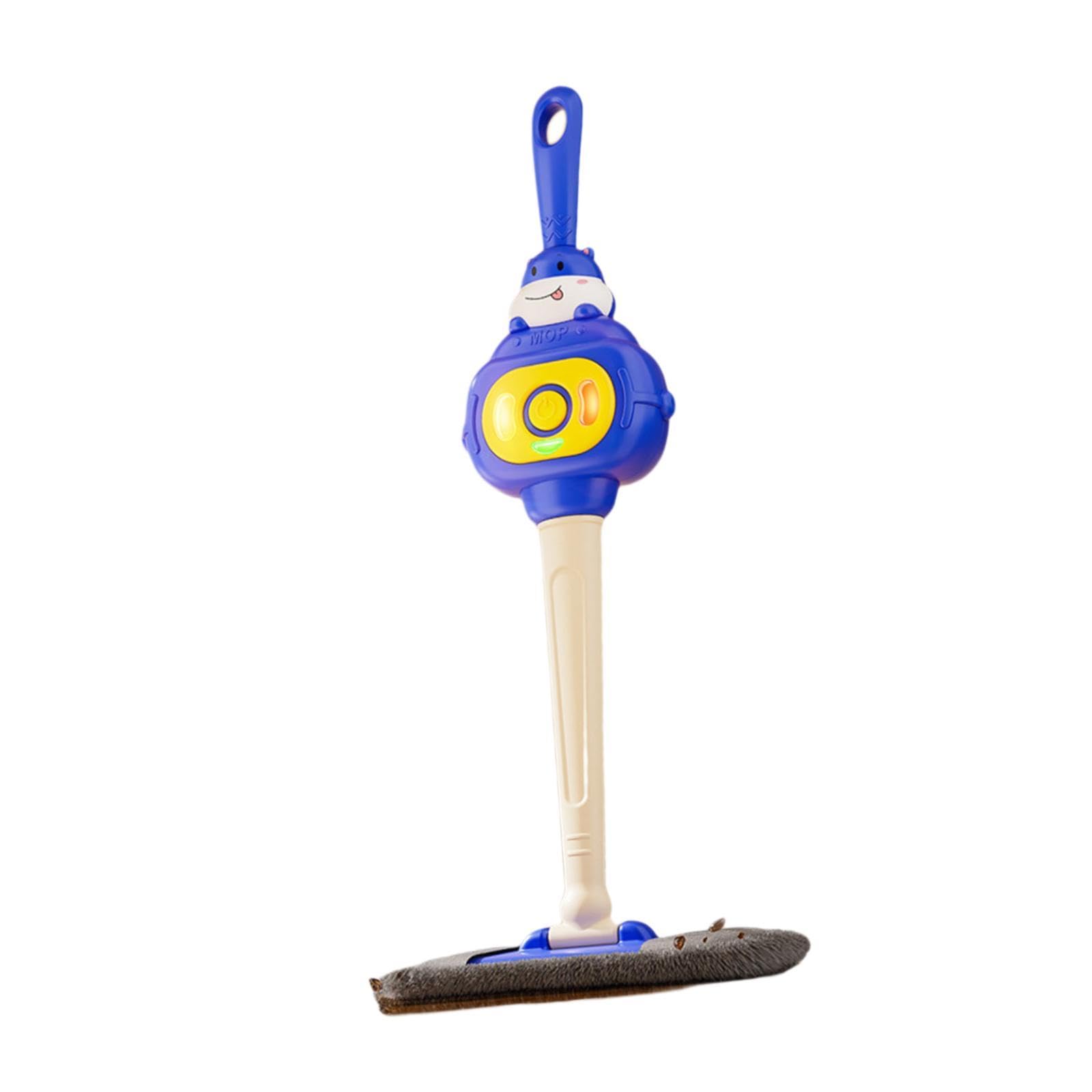RNXRZANK Children's Electric Mop Toy Cleaning Mop with Sounds And Lights, Washable Pad, Easy to Clean, Suitable for Developmental And Family Activities, Blue
