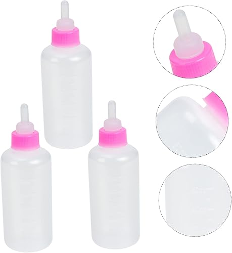 Miniatura 5 de Yardwe 3 Unidades Mascota Perro Enfermería Botellas de Alimentación Gato Alimentador Portátil 3 unids*3