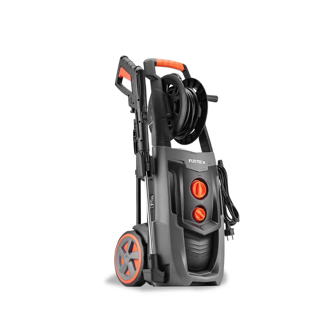 FUXTEC Hidrolimpiadora FX-HDR2200, presión de 170 Bar, caudal de 450 l/h, 2200 W, Manguera de 7 m, Tanque de detergente Integrado