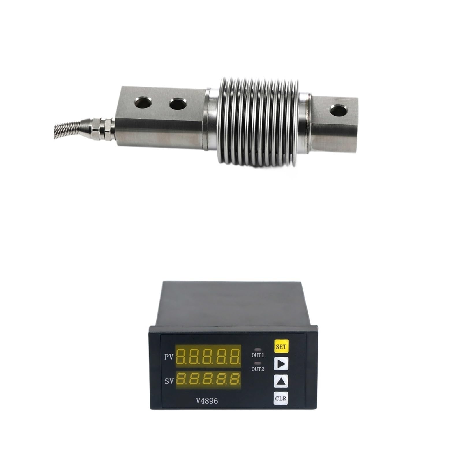 JJHQOKYNA Bellows Load Cell Sensor + Indicator Display Compression and Tension Cells for Force Measurement 10KG 20KG 30KG 50KG 100KG(20KG and Indicator)