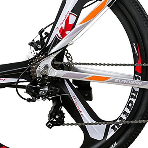 EUROBIKE Youth/Adult Mountain Bike, Aluminum and Carbon Steel Frame Options Frame, 21 Speeds, 29 Inch Wheels, Multiple C - Additional View