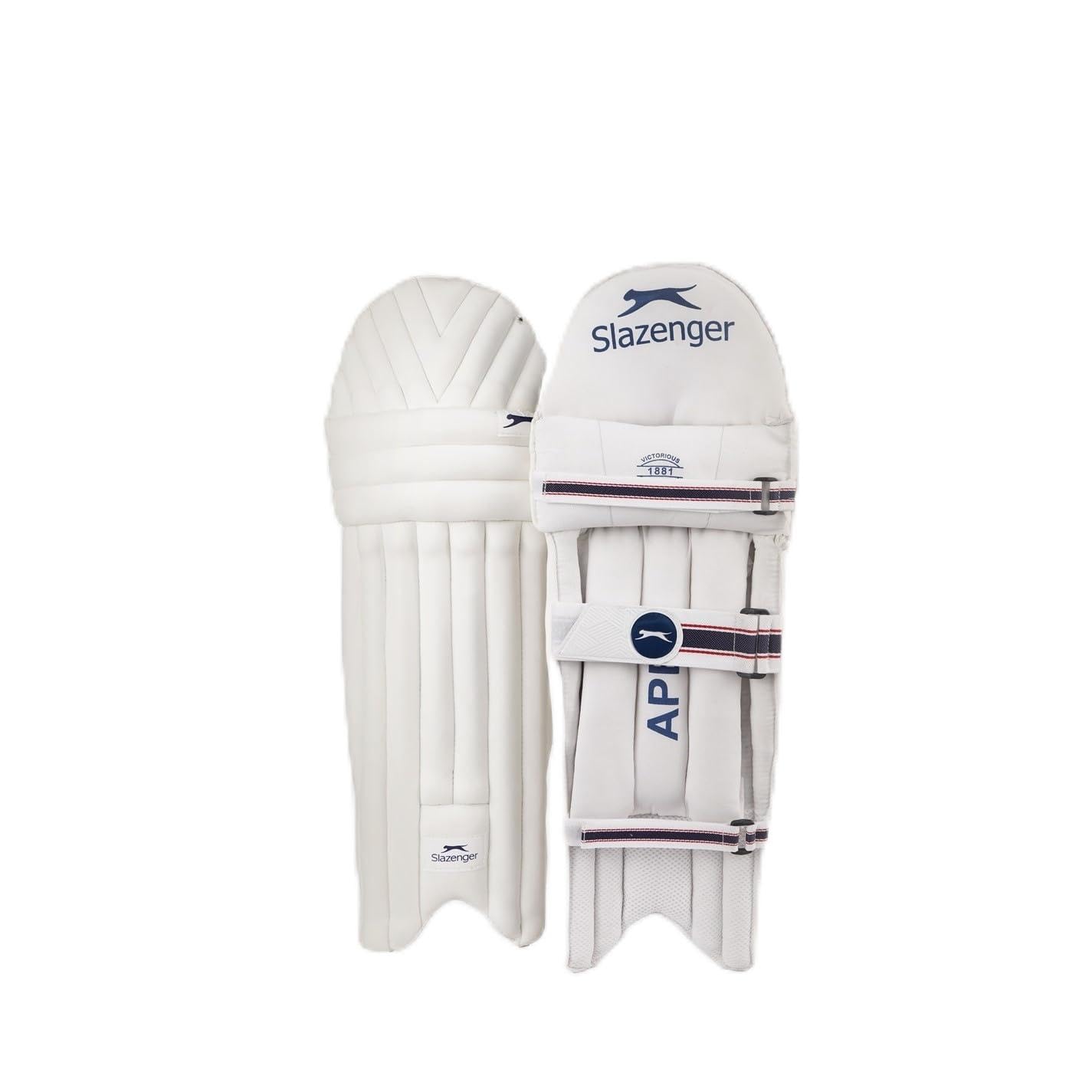 Slazenger  White Apex Batting Pads in Size Adults, Sports Direct