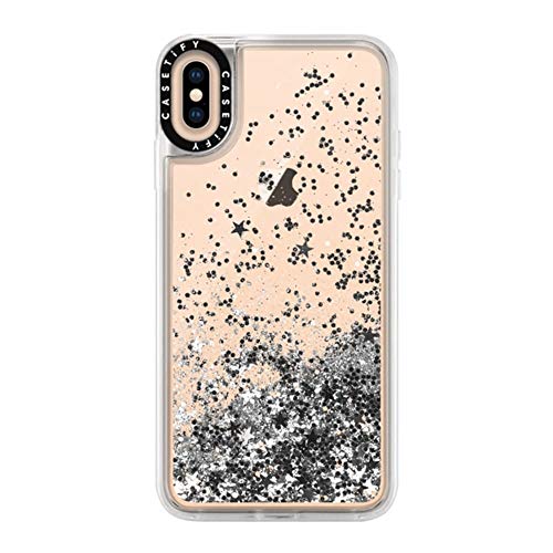 Casetify Silver Glitter iPhone Xs Max Case with Silver Floating Glitter Sparkle in
