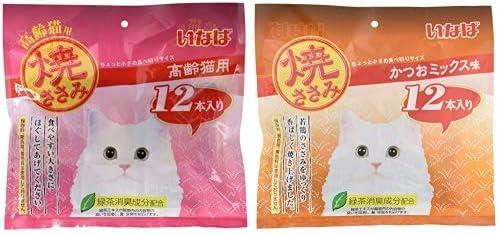 セット買い いなば 猫用おやつ 焼ささみ 12本入 高齢猫用 日本 かつお 