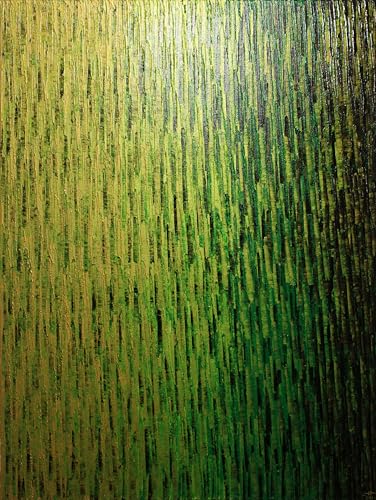 Peinture décorative Grand fondu or verdoyant 80 x 60 cm tableau abstrait salon