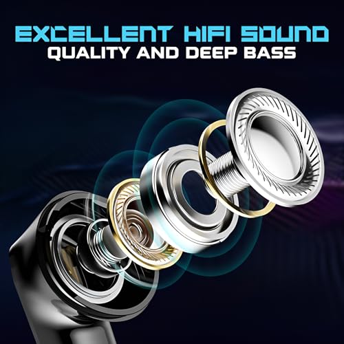 Image of PunnkFunnk BeatXtra Lite | Bluetooth 5.3 Wireless Gaming Earbuds | 40H Playtime | ENC Mics | Deep Bass 13mm Drivers | Low Latency Mode | IPX5 Sweat Resistant | Touch Controls