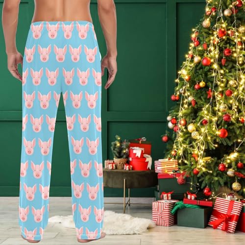 visesunny Stylish Men's 100% Cotton Pajama Pants Lounge Sleepwear Pj Lightweight Bottoms Soft Funny Loungewear Pants S-XXL4