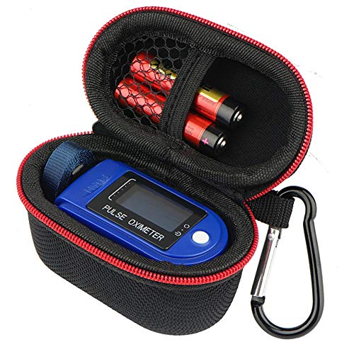 Brappo Hard Storage Case Compatible with Zacurate Pro Series 500DL/ BL/CMS 50-DL/Facelake/Innovo Deluxe/Facelake/Santamedical/Fingertip P.O Blood Oxygen Saturation Monitor(case only)