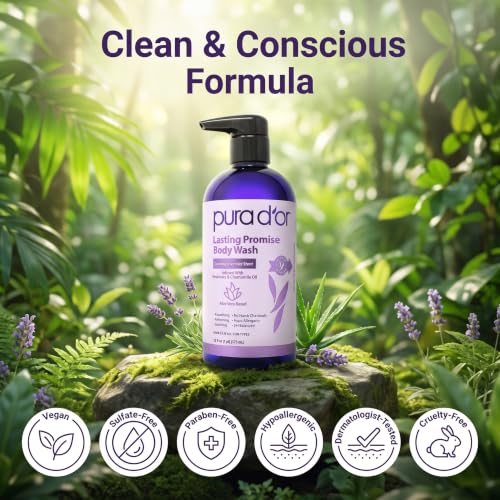 PURA D'OR Lasting Promise Moisturizing Body Wash, Lavender Scent, 16oz by PURA D'OR - Used condition - Image 6