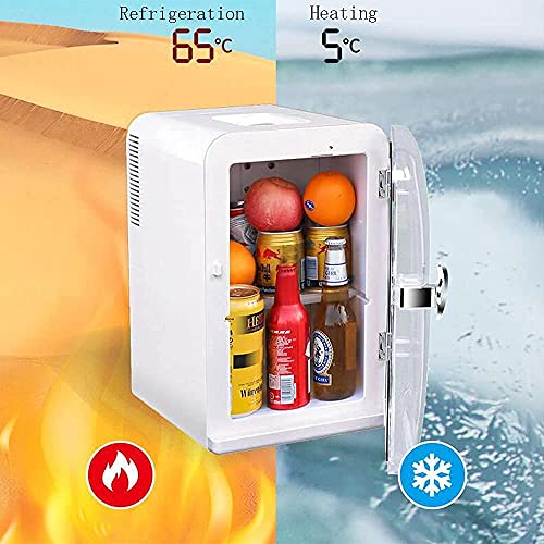 NOALED 15L Mini-Kühlschrankkühler und -wärmer | AC+DC-Stromversorgung – 12 V | Kompakt, tragbar und leise, für Zuhause, Schlafzimmer, Auto, Urlaub, Essen, Getränke, Make-up