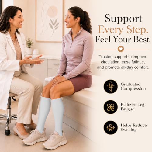 Image of Laite Hebe 4 Pairs-Compression Socks for Women&Men Circulation-Best Support for Nurses,Running,Athletic