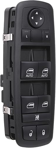 Interruptor de ventana eléctrica, botón de control principal compatible con Ram 1500 2500 3500 2016-2018, Dodge Charger 11-19, Dodge Journey 11-12,