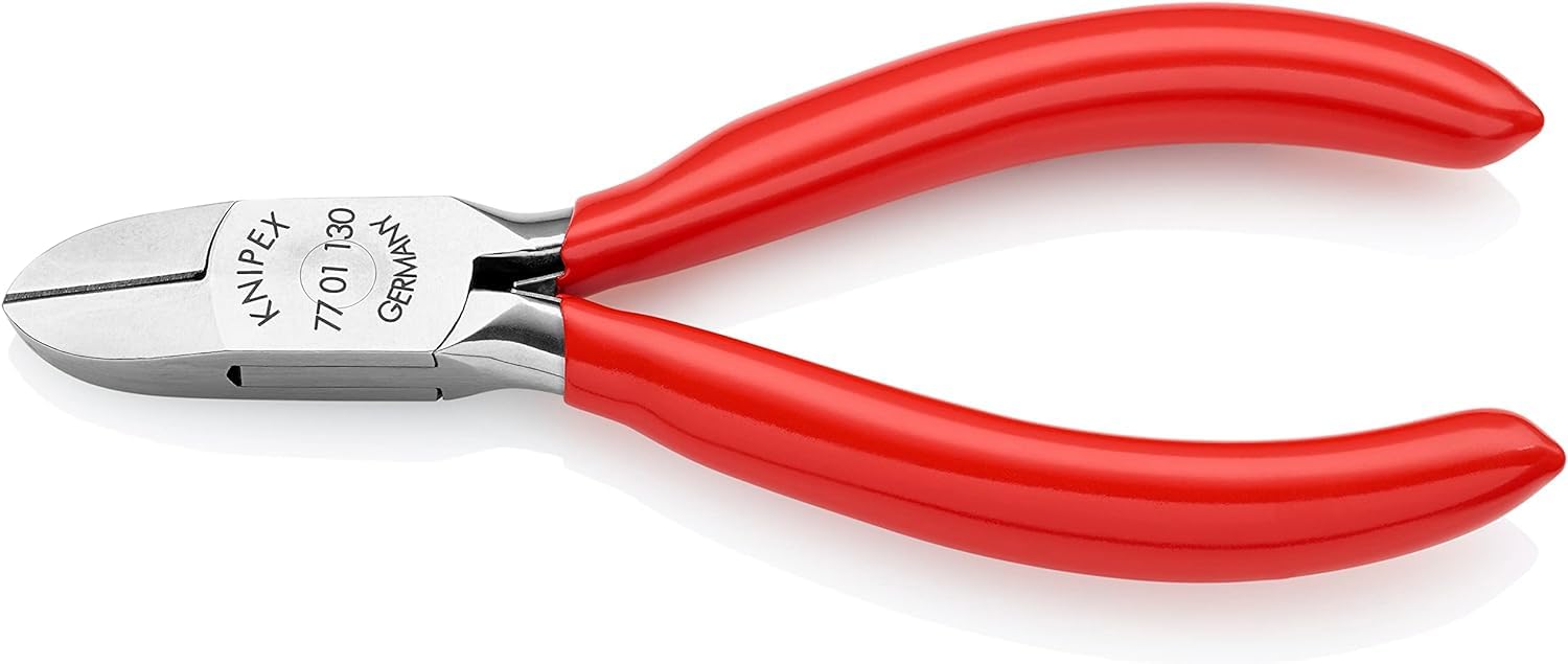 KNIPEX Elektronik-Seitenschneider mit Kunststoff überzogen 130 mm 77 01 130