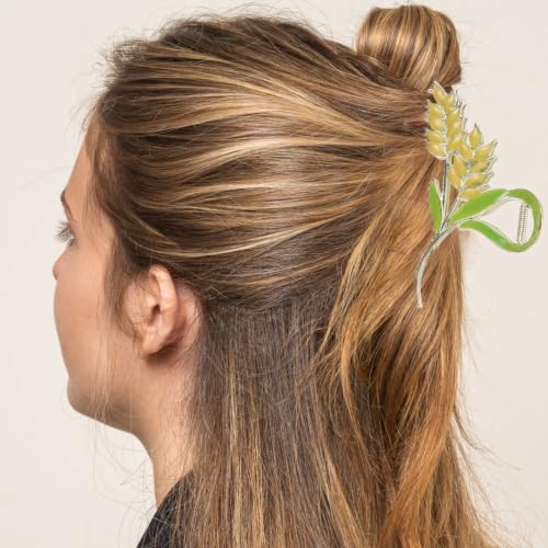 Pinzas de pelo de aleación resistente YARNOW con acabados decorativos 6