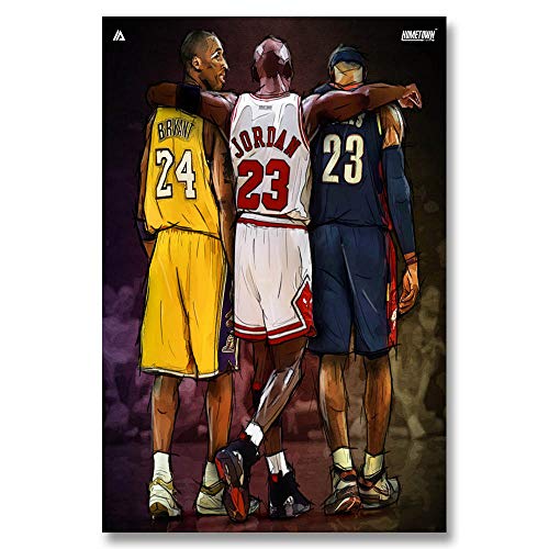 unknow Breeze Michael Jordan Kobe Bryant Lebron James Baloncesto Nba Star Poster...