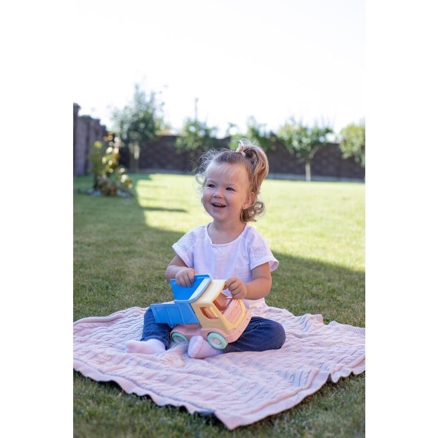ELFIKI LKW Spielzeug, LKW Kipper, Biospielzeug, TECH Truck, Bio Kunststoff, Kinderspielzeug, Sandspielzeug für Innen und Außen, Spielzeugauto für Kinder ab 1 Jahr