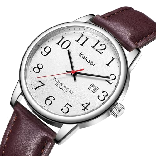 Unisex Leather Strap Analog Quartz Watch