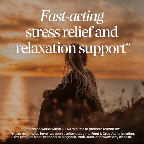 Nature's Way L-Theanine, Stress Relief*, Relaxation Support*, 60 ct | 201 g L-Theanine per 2-Capsule Serving, Fast-Acting(1) Amino Acid for a Calm Mind Without Daytime Drowsiness*, Drug Free - image 2