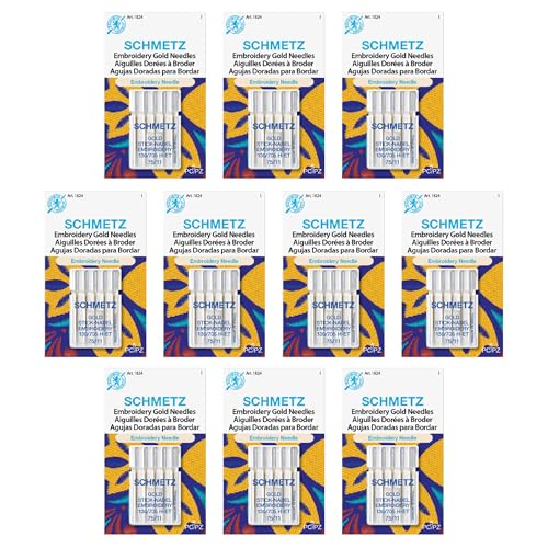 SCHMETZ Gold Embroidery Sewing Machine Needles...