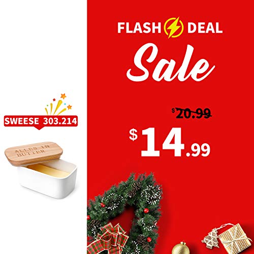image for 【Flash Deal】Sweese 303.214 Butter Dish - Airtight Butter Keeper Ho
