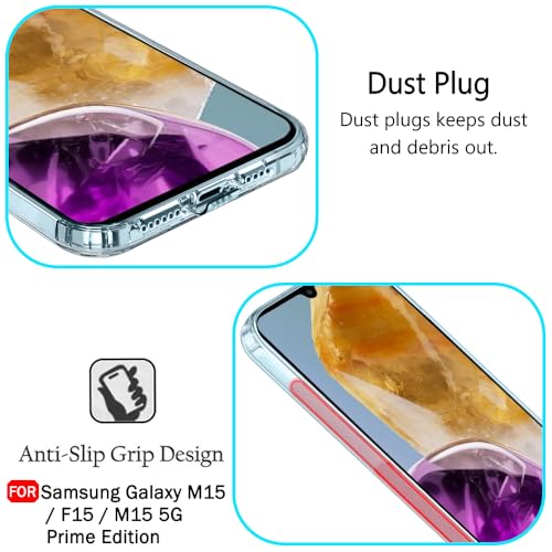 Image of TheGiftKart Back Cover Soft Case for Samsung Galaxy M15 / F15 / M15 5G Prime Edition | Best Camera Protection | Inbuilt Dust Plugs & Anti-Slip Grip | Ultra Clear Back Cover (Silicone, Transparent)