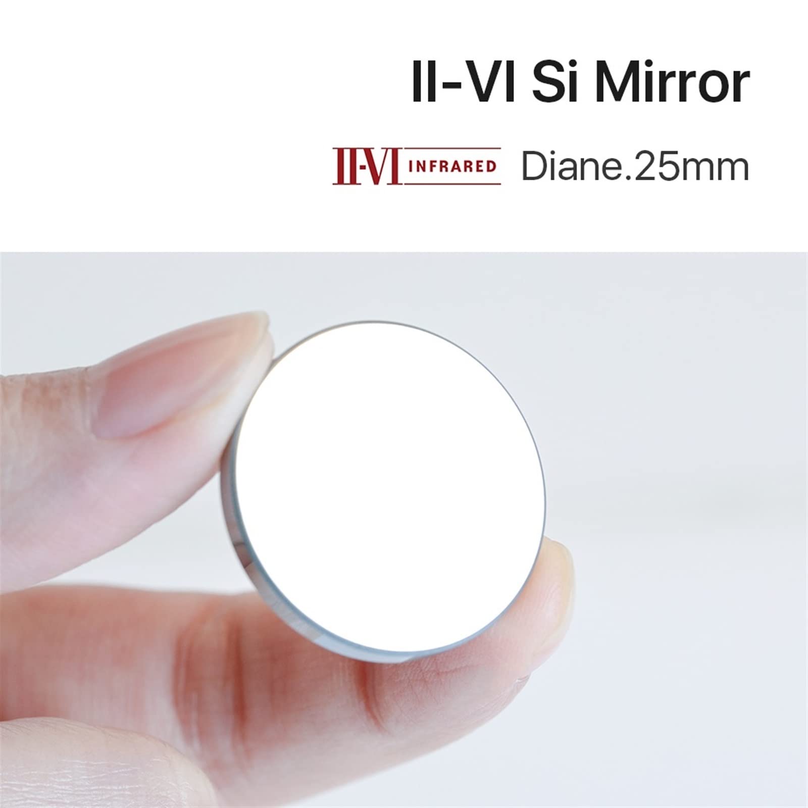 Original II-VI Si Mirror Dia. 25mm Thk.3mm 10.6um LPMS Coating for CO2 Laser Engraving Cutting Machine