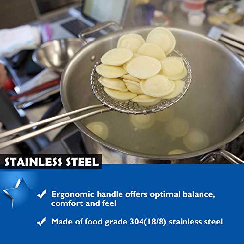 image for KEISSCO Hicook Stainless Steel Kitchen Spider Strainer Skimmer Ladle F