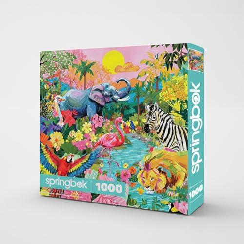 Rompecabezas Springbok Tropical Jungle 1000 Piezas para Adultos – Póster Incluido - Naturaleza Exótica y Vibrante – Piezas Únicas – Hecho en USA miniatura 2