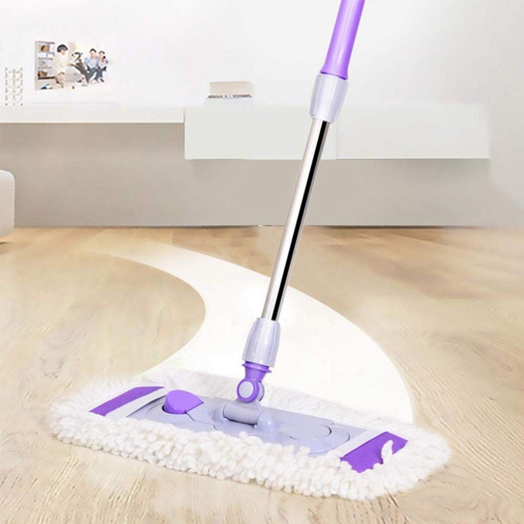 Kit de Limpieza de Suelos, fregona Extensible con toallitas Planas Reutilizables para Limpieza en seco y húmedo de Todo Tipo de Suelos Vision