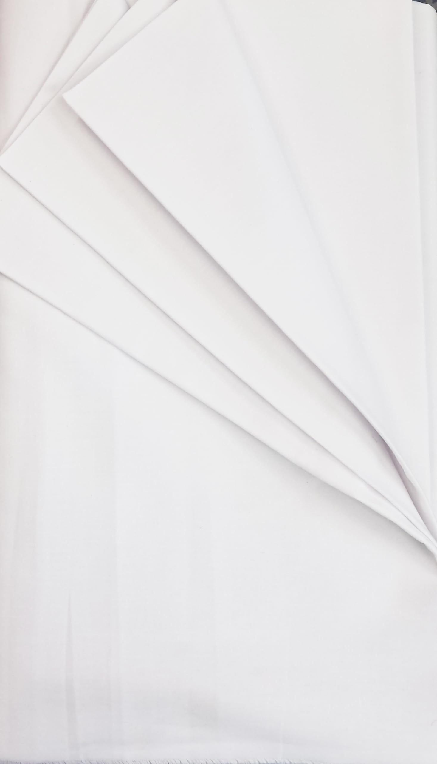 Zuvim 100% Cotton Unstitched Material Cloth for Women's Skirts, Saree Petticoats, Pyjamas, Patiyala Pants, Salwar, 2.50 Meter Poplin,89 cms Width Fabric (White)-picture-27