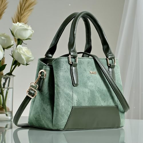 Image of EXOTIC Three section Denim Design, Multipurpose handbag with Shoulder Strap